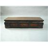 Image 1 : A Chinese carved low table with 3 frieze d...