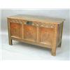 Image 1 : A 17th century oak coffer with an inlaid 3...