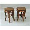 Image 1 : A pair of Chinese hardwood tables, on 5 sh...