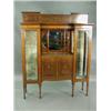 Image 1 : An Edwardian inlaid satinwood display cabi...