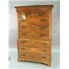 Image 1 : A George III mahogany chest on chest, havi...