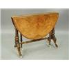 Image 1 : A Victorian inlaid walnut sutherland table...