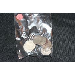 Lot of 10, V-Nickels, various dates & conditions