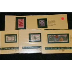 Lot of 5, Uncanceled Postage Stamps