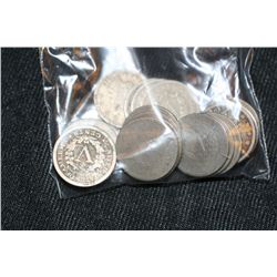 lot of 20, V-Nickel various dates & conditions