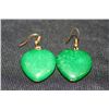 Image 1 : Two Green Heart Earrings