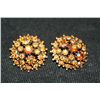 Image 1 : Two Vintage Rhinestone Clip-on Earrings