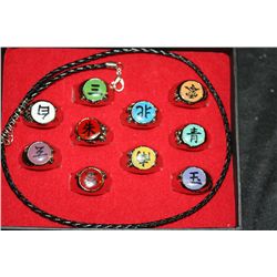 Lot of 10, Adjustable Naruto Anime Rings