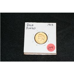 1903 Gold Plated Indian Head Penny