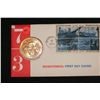 Image 1 : 1973 American Revolution Bicentennial Commemorative Medal & First Day Issue Stamps