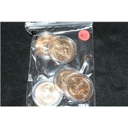 Lot of 5, Presidential $1 Coins