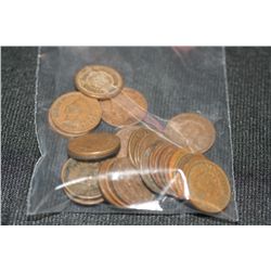 Lot of 30, Indian Head Pennies various dates & conditions