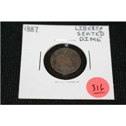 1887 Seated Liberty  Dime