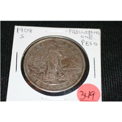 1908-S Phillipino One Peso