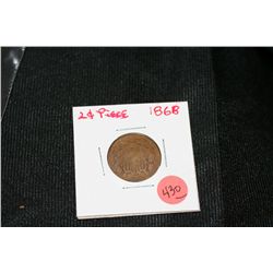 1868 Two Cent Piece