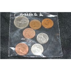 Lot of 7, Canadian Coins various dates and conditions
