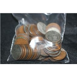 Lot of 65, Wheat Back Pennies various dates & conditions