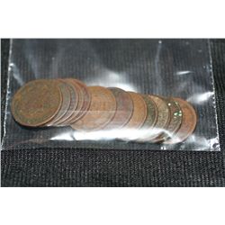 Lot of 12, Indian Head Pennies various dates & conditions