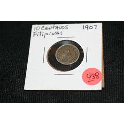 1907 Phillapino 10 Centavos