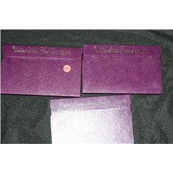 Lot of 3, 1986, 1987, 1988 US Mint Proof Set