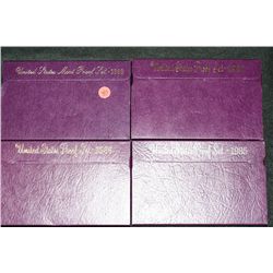 1985, 1986, 1987, 1988 US Mint Proof Sets