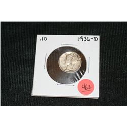 1936-D Mercury Dime