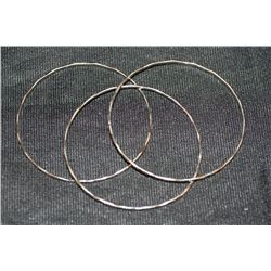 Lot of 3, Silver Bangle Bracelet
