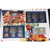 Image 1 : 1990 US UNC Mint Set Panel from Philadelphia & Denver and Stamp set