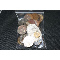 Lot of 30+, Foreign Coins & Tokens various dates and conditions