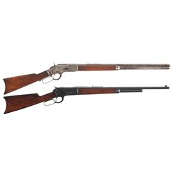 Two Winchester Lever Action Rifles -A) Winchester Model 1873 Lever Action Rifle