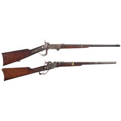 Two Civil War Carbines -A) Burnside 5th Model Percussion Carbine