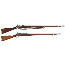 Two Antique U.S. Longarms -A) U.S. Springfield Model 1863 Percussion Rifle Musket