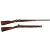 Image 1 : Two European Flintlock Carbines -A) French Flintlock Carbine