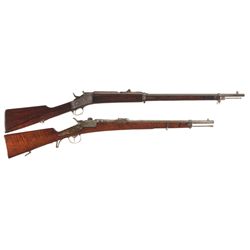 Two Long Guns -A) Remington Model 1902 Rolling Block Military Rifle