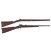 Image 1 : Two Long Arms -A) William Ellis 16 Gauge Percussion Shotgun