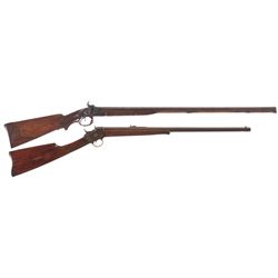 Two Antique Long Guns -A) L. Rultinann Side by Side Percussion Shotgun