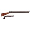 Image 1 : Two Antique Firearms -A) T. Davidson Marked Percussion Rifle with Scope