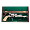 Image 1 : Cased Custom Engraved Remington New Model Army Percussion Revolver with Bone Grips