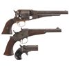 Image 1 : Three Antique Remington Handguns -A) Martially Inspected Remington New Model Army Percussion Revolve