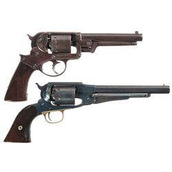 Two Percussion Revolvers -A) Starr Arms Co. 1858 Double Action Army Revolver