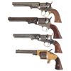 Image 1 : Three Percussion and One Cartridge Revolvers -A) Cooper Pocket Model Percussion Revolver