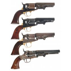 Four Percussion Revolvers -A) Colt Model 1949 Percussion Revolver