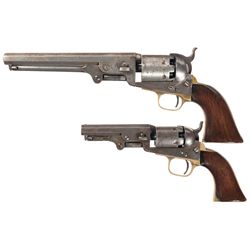 Two Colt Percussion Revolvers -A) Colt Model 1851 Navy Percussion Revolver