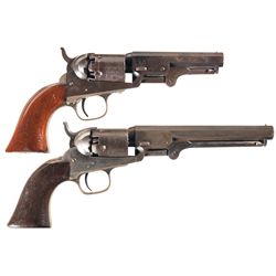 Two Colt 1849 Pocket Percussion Revolvers -A) Colt Model 1849 Pocket Percussion Revolver