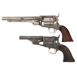 Two Antique Revolvers -A) Whitney Arms Co. Second Model Conversion Navy Revolver