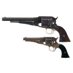 Two Antique Remington Revolvers -A) Remington New Model Army Metallic Cartridge Conversion Revolver