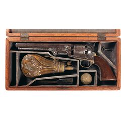 Colt Model 1851 Navy Revolver with Case and Accessories