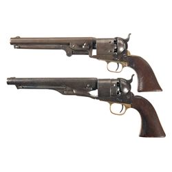 Two Colt Percussion Revolvers -A) Colt Model 1851 Navy Percussion Revolver
