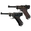 Image 1 : Two Luger Pistols -A) Mauser byf Code 41 Dated Luger Semi Automatic Pistol