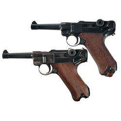 Two Commercial Semi-Automatic Luger Pistols -A) 1920 DWM Commercial Luger Semi-Automatic Pistol